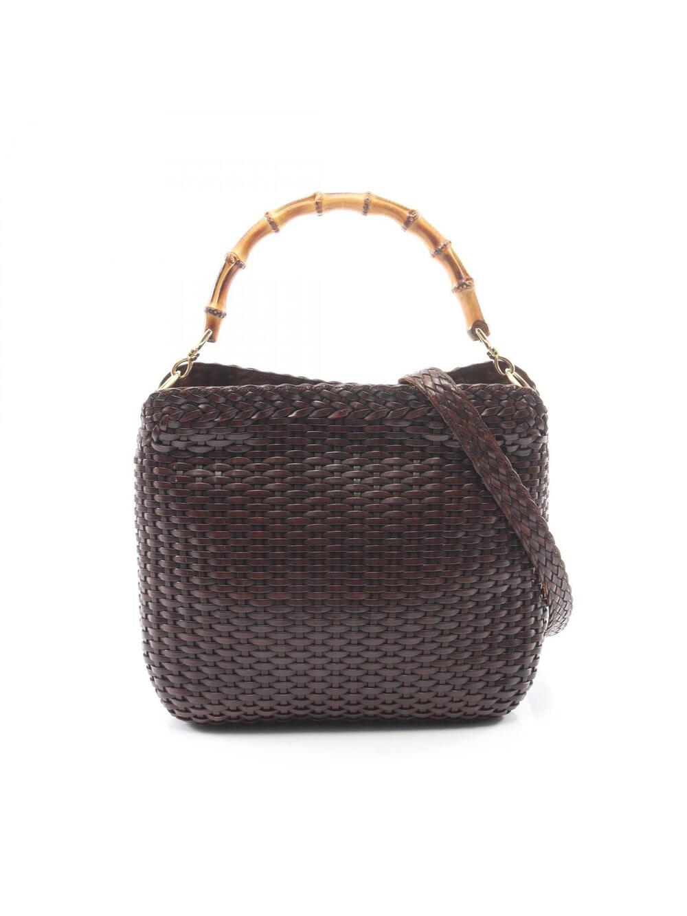 Gucci Bamboo Woven Shoulder Handbag #295392G83B